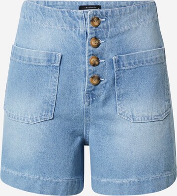 Trendyol Regular Shorts in Blau: predná strana