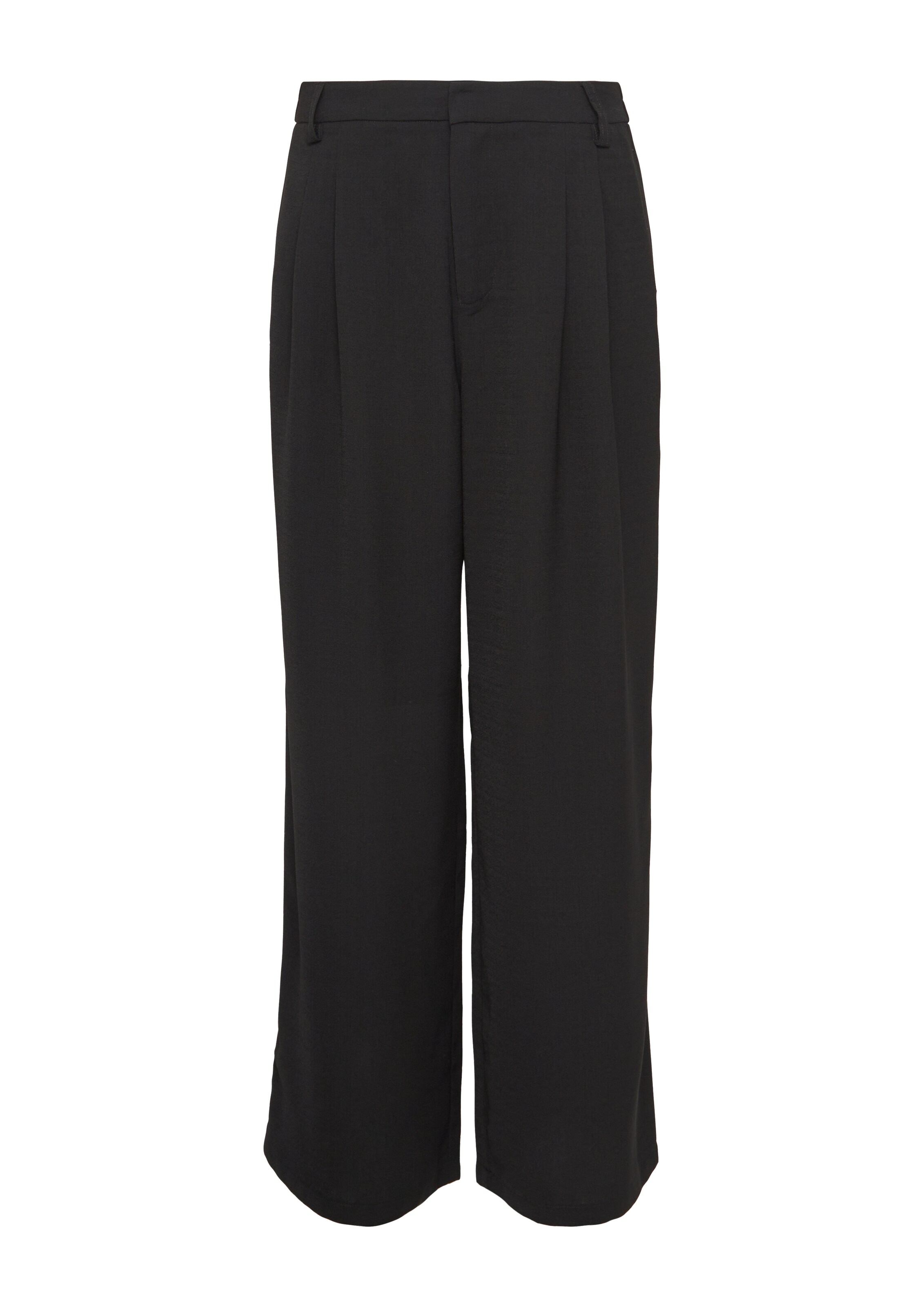 QS Pantalon à pince en noir, Vue avec produit