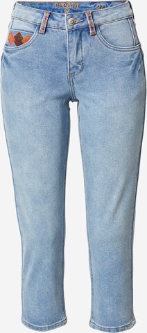 Cream Slim fit Jeans 'Kaia' in Blue: front