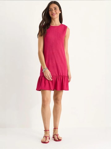 Bianco Lucci Jurk 'Midi' in Roze: voorkant