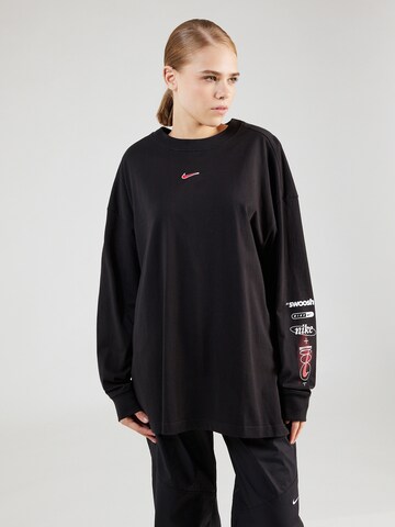 Nike Sportswear Shirt in Zwart: voorkant