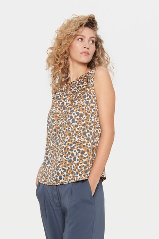 SAINT TROPEZ - Blusa 'Vanea' em bege: frente