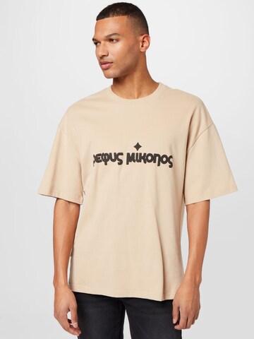 Pequs T-Shirt in Beige: Vorderseite