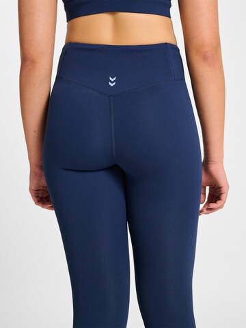 Hummel Skinny Sportbroek in Blauw