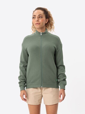 VAUDE Sportsweatjacke 'Redmont II' (GOTS) in Grün: Vorderseite