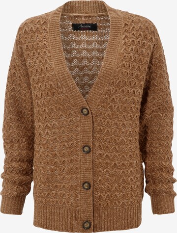 Aniston CASUAL Knit Cardigan in Brown: front