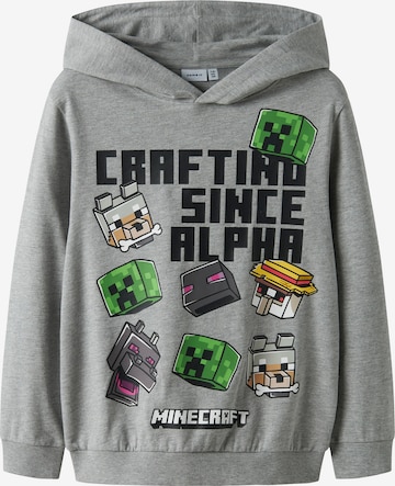Felpa 'NKMJET MINECRAFT' di NAME IT in grigio: frontale