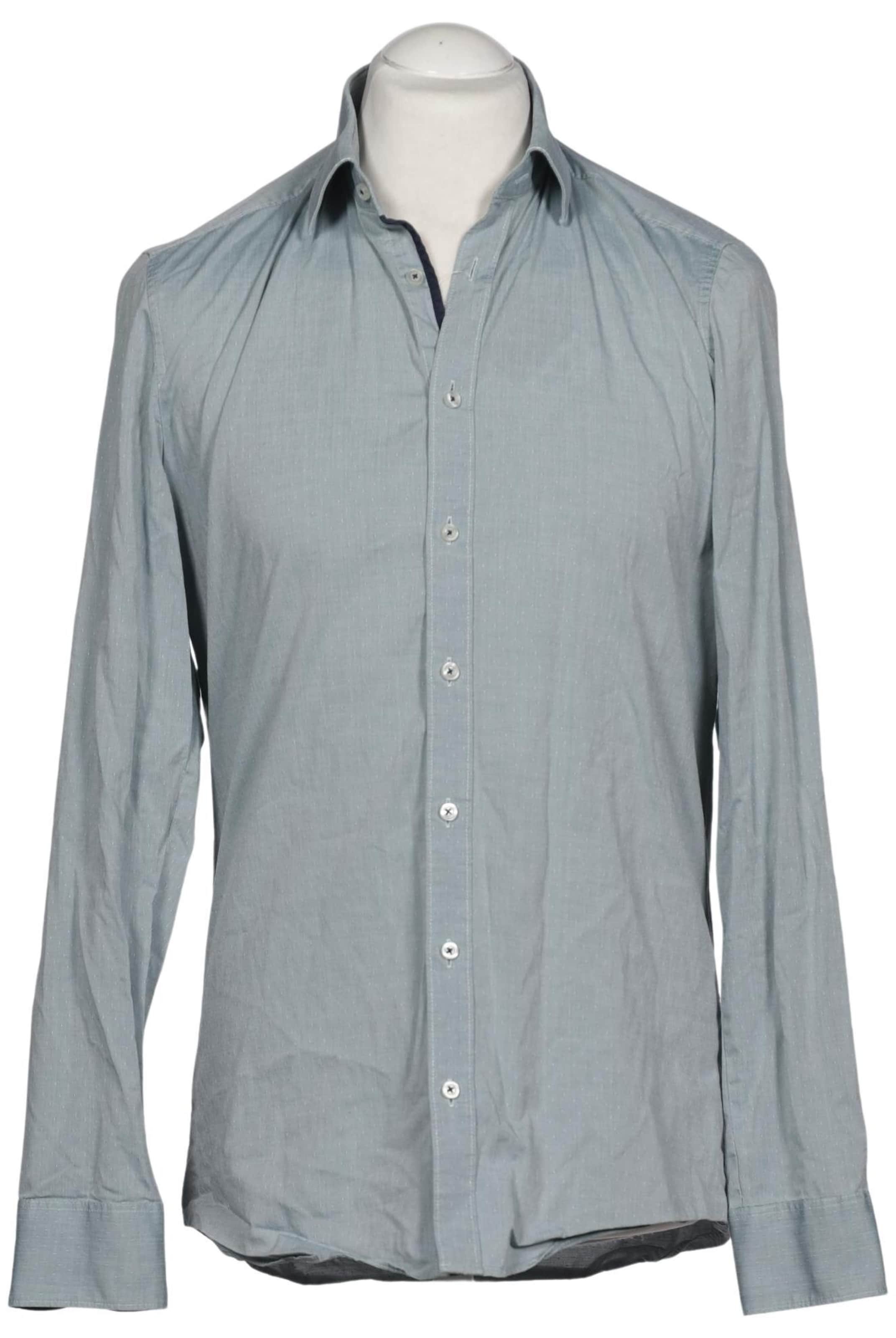 OLYMP Button Up Shirt in M in Blue: front