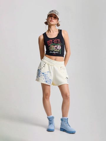 Ed Hardy Regular Broek 'Fighting Eagle' in Beige