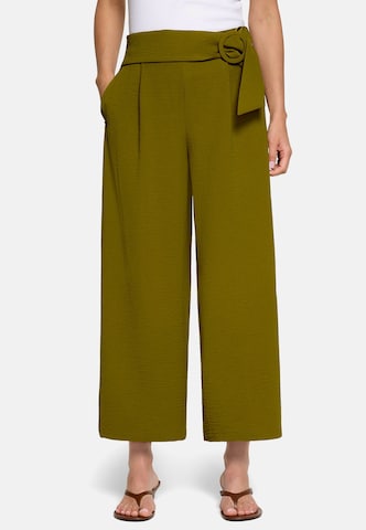 zero Wide leg Trousers in Green: front