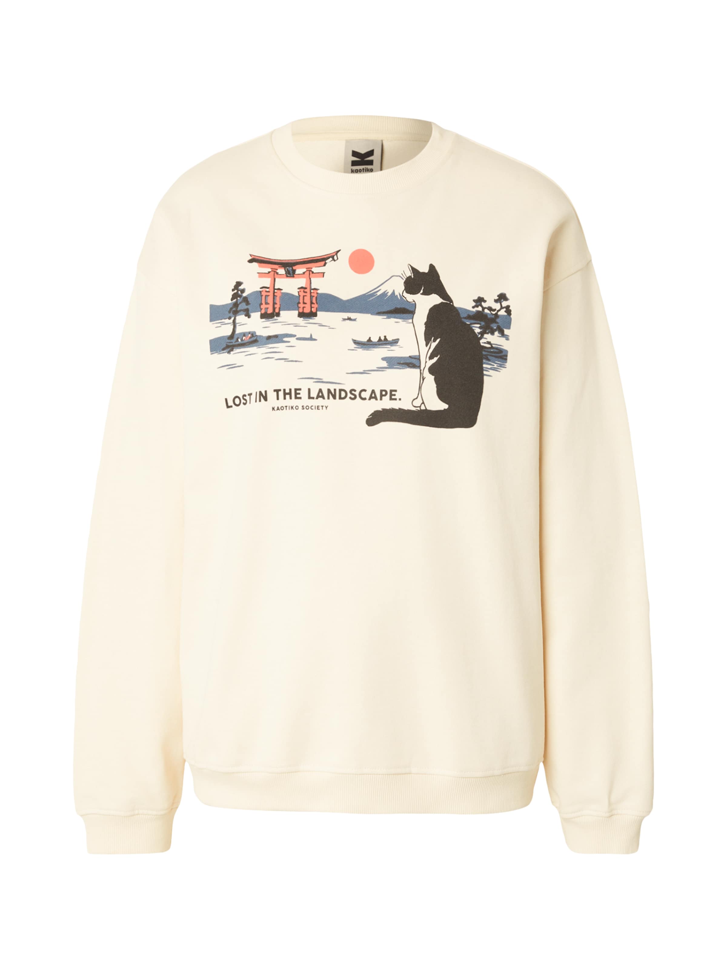 Kaotiko Свитшот 'LANDSCAPE' в Бежевый: спереди