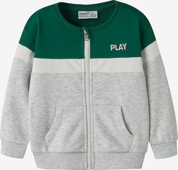 NAME IT - Sudadera con cremallera 'NMMLORCAN' en gris: frente