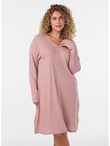 Zizzi Nachthemd 'POINTY' in Pink: Vorderseite