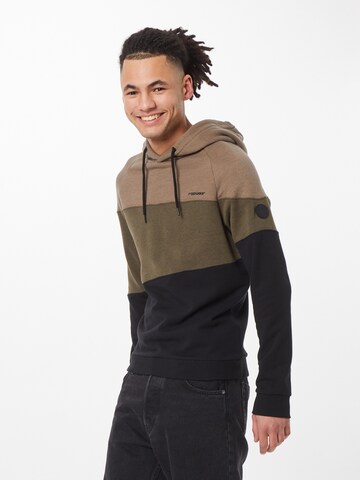 Ragwear Sweatshirt 'THRES' in Brown: front