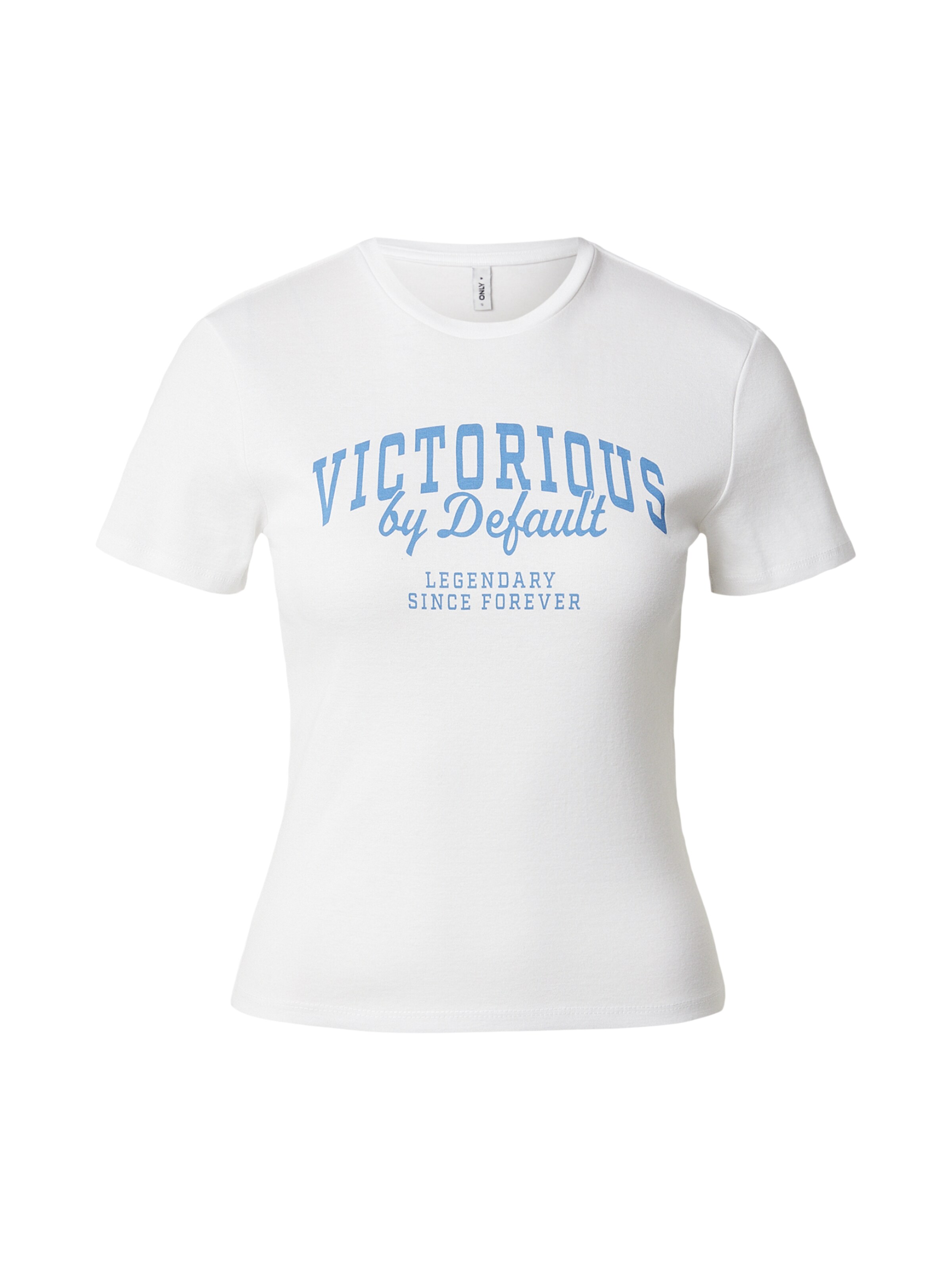 ONLY T-shirt en bleu clair / blanc, Vue avec produit