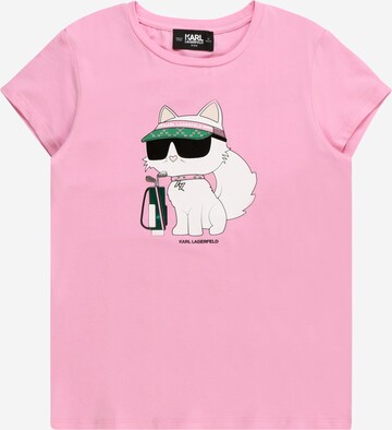 T-Shirt Karl Lagerfeld en rose : devant