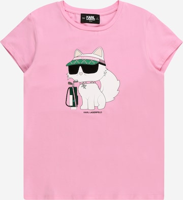 T-Shirt Karl Lagerfeld en rose : devant
