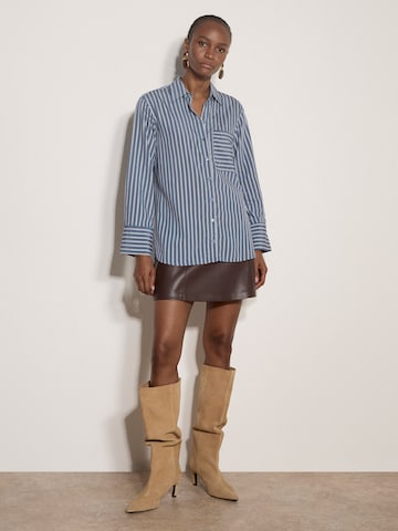 Apricot Oversized Stripe Shirt ' ' in Blau