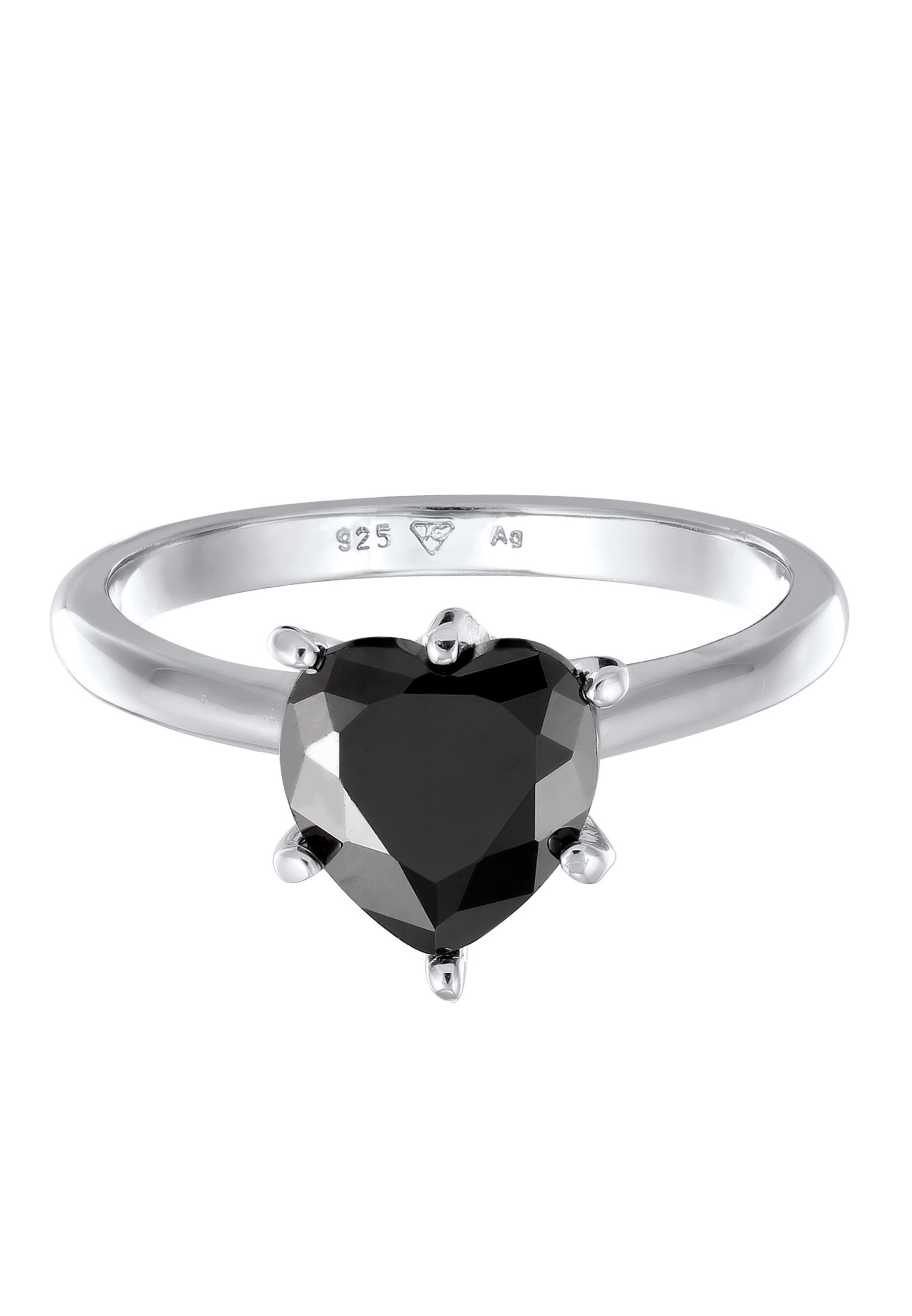 ELLI Ring 'Herz' in Black