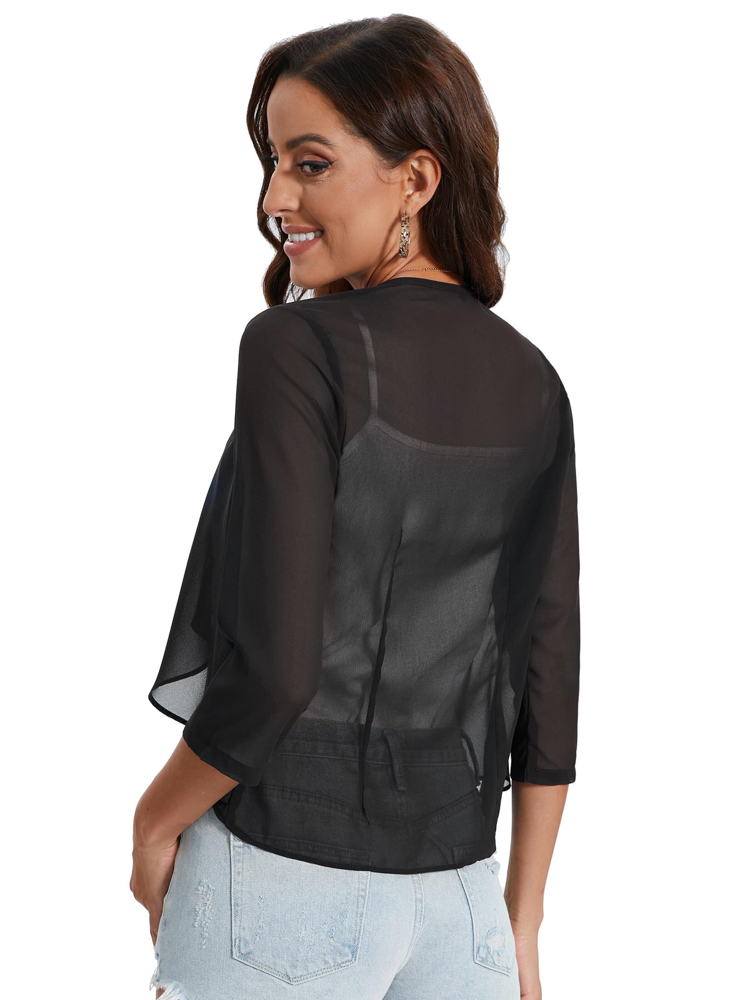 Yesfashion Bolerko w kolorze czarny