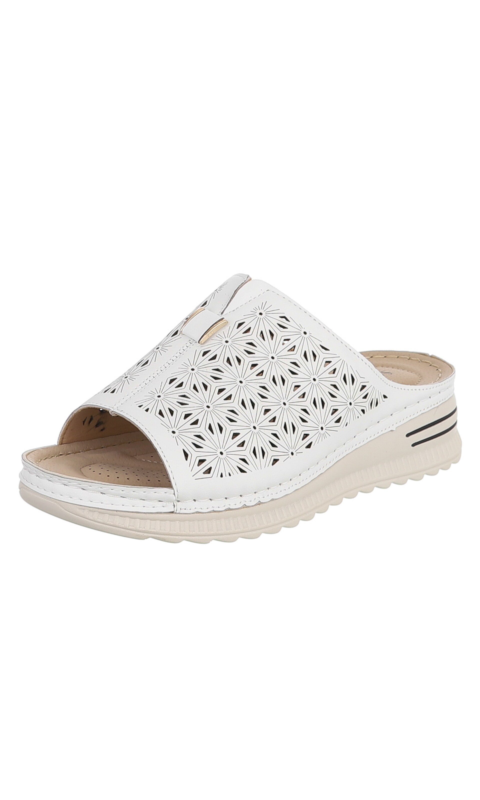 Ital-Design Mules in White: front