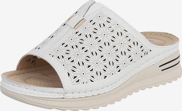 Ital-Design Mules in White: front