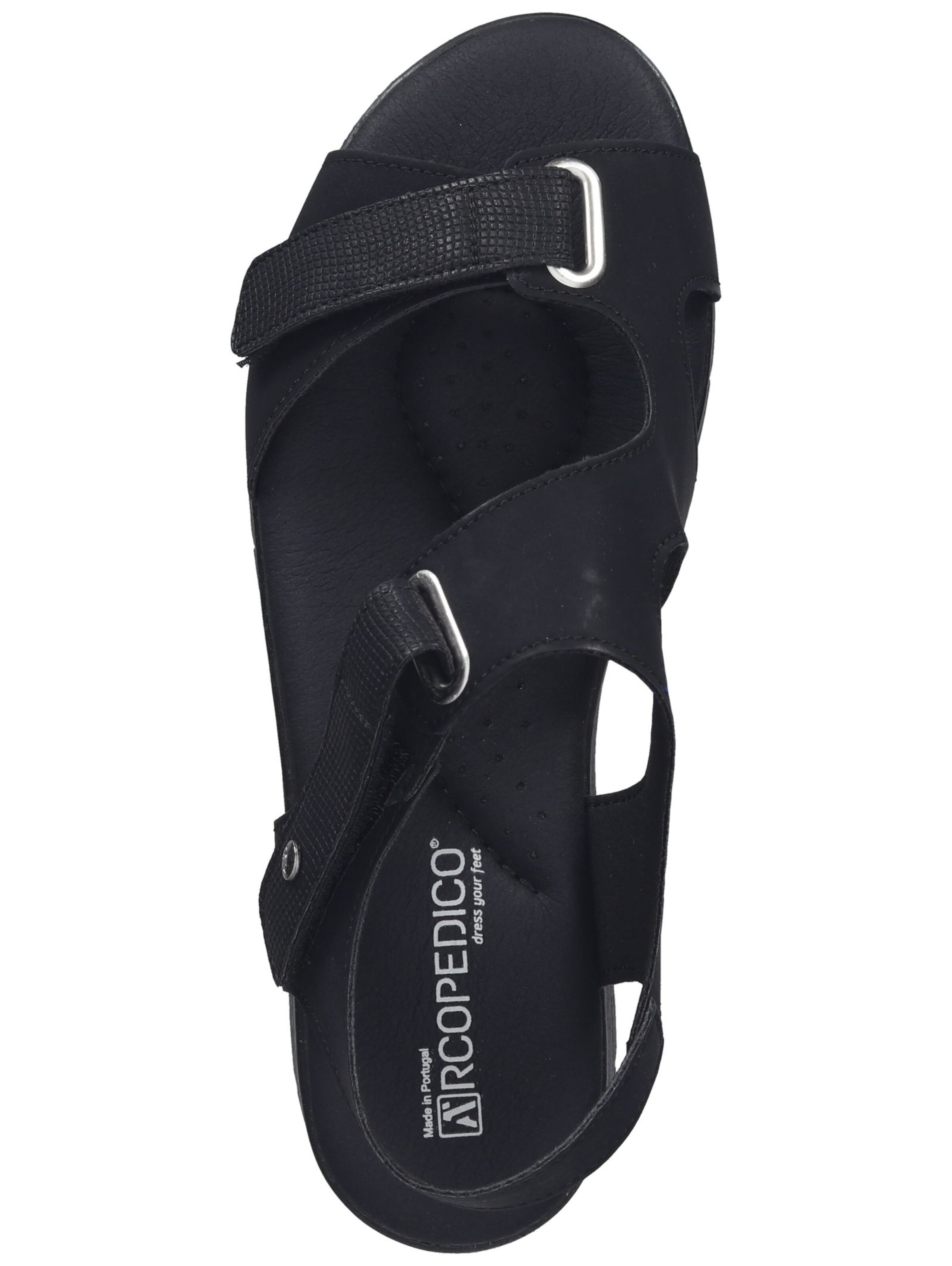 Arcopedico Sandalen met riem in Zwart