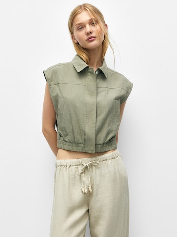 Gilet Pull&Bear en vert : devant