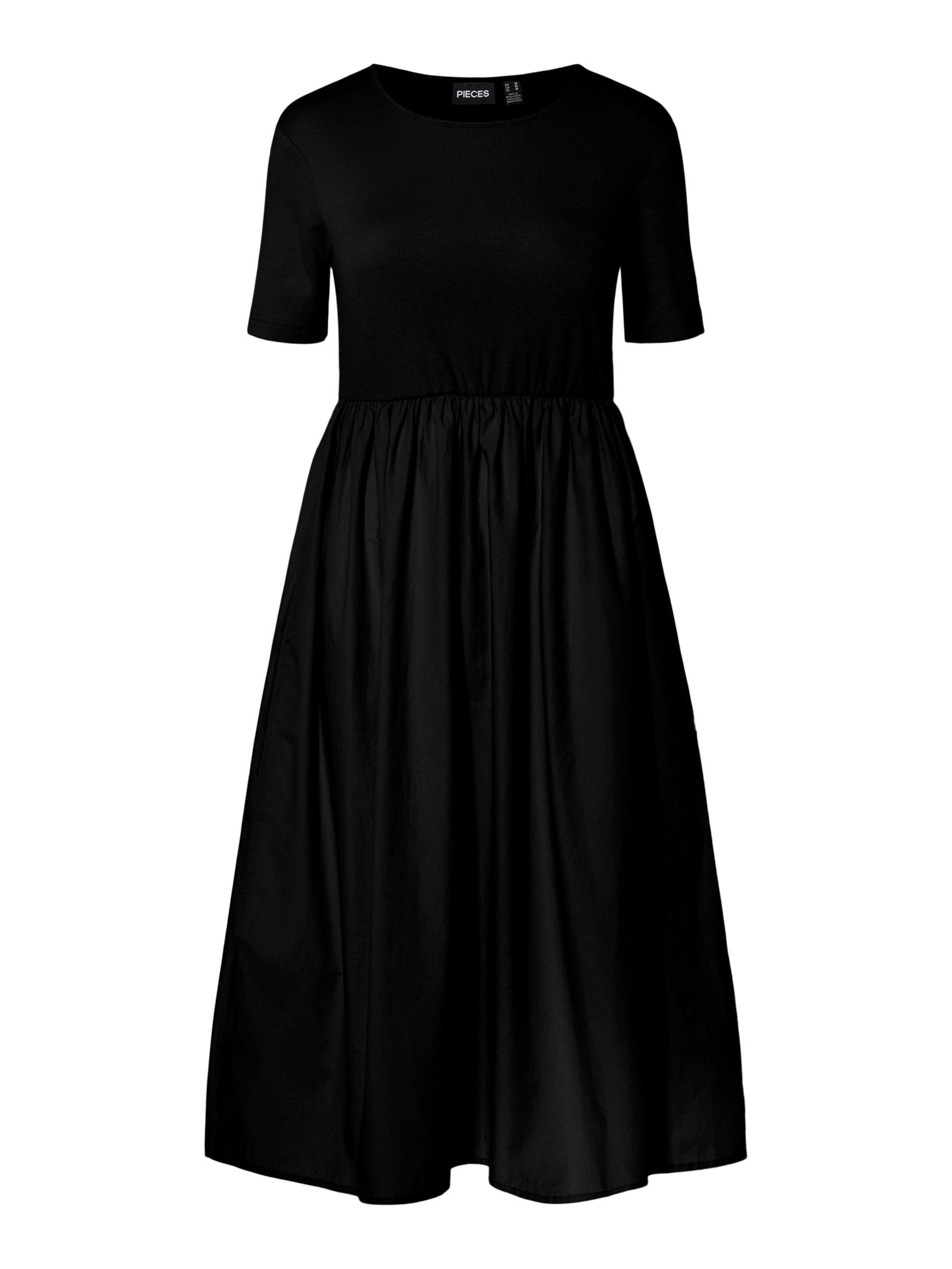 Robe 'PCTonya' PIECES en noir : devant