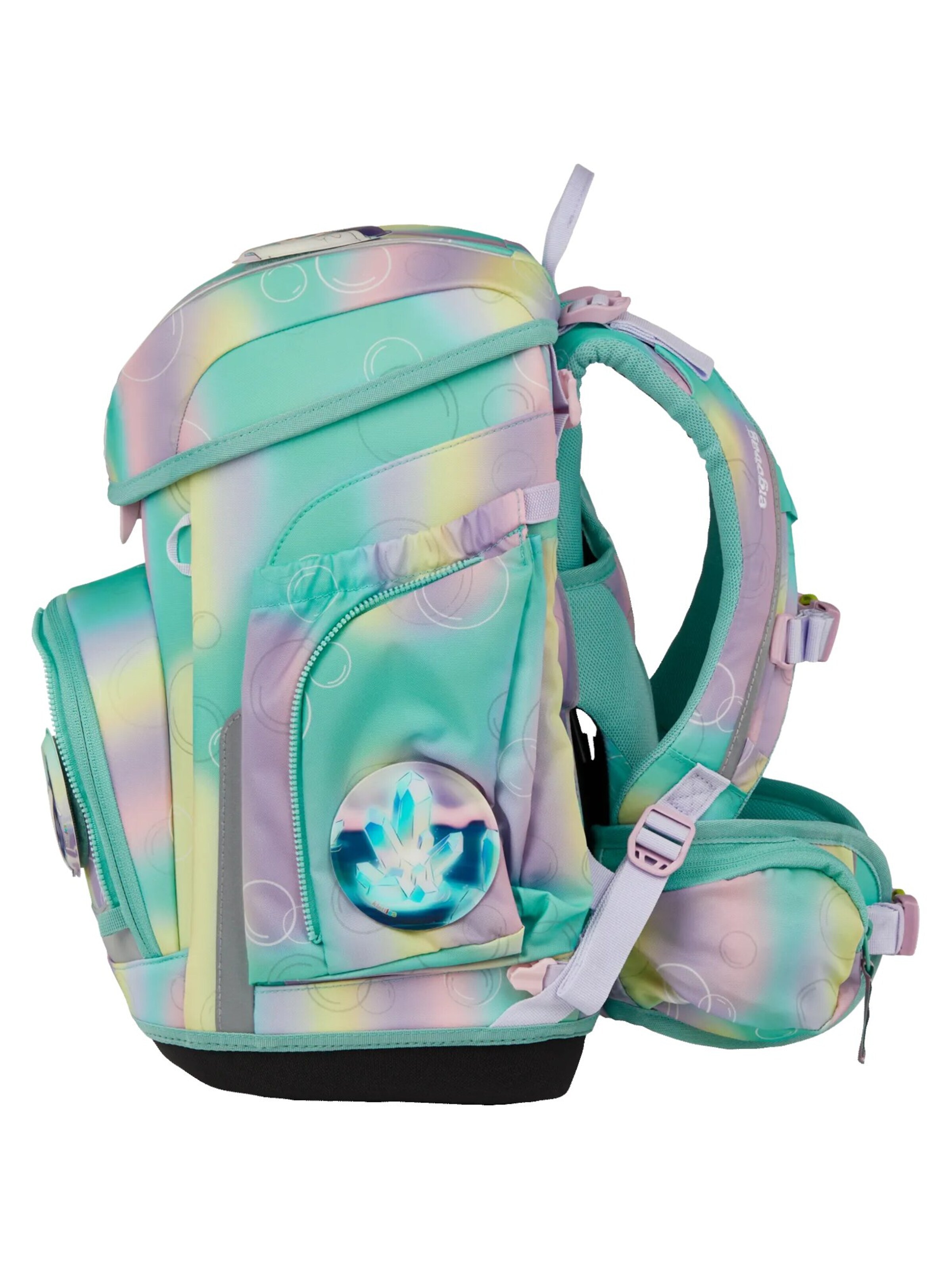 ergobag Backpack 'Schulranzen-Set cubo Set' in Green