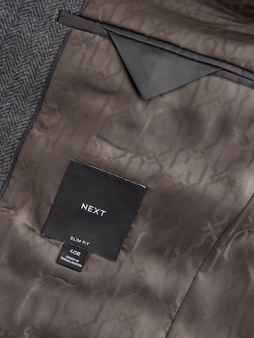 Next Slim fit Suknjič | siva barva