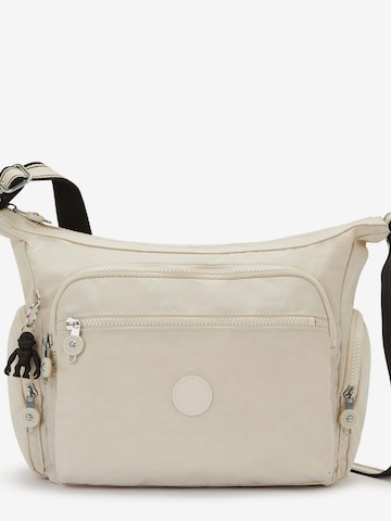 KIPLING - Mala de ombro 'Gabbie' em branco: frente