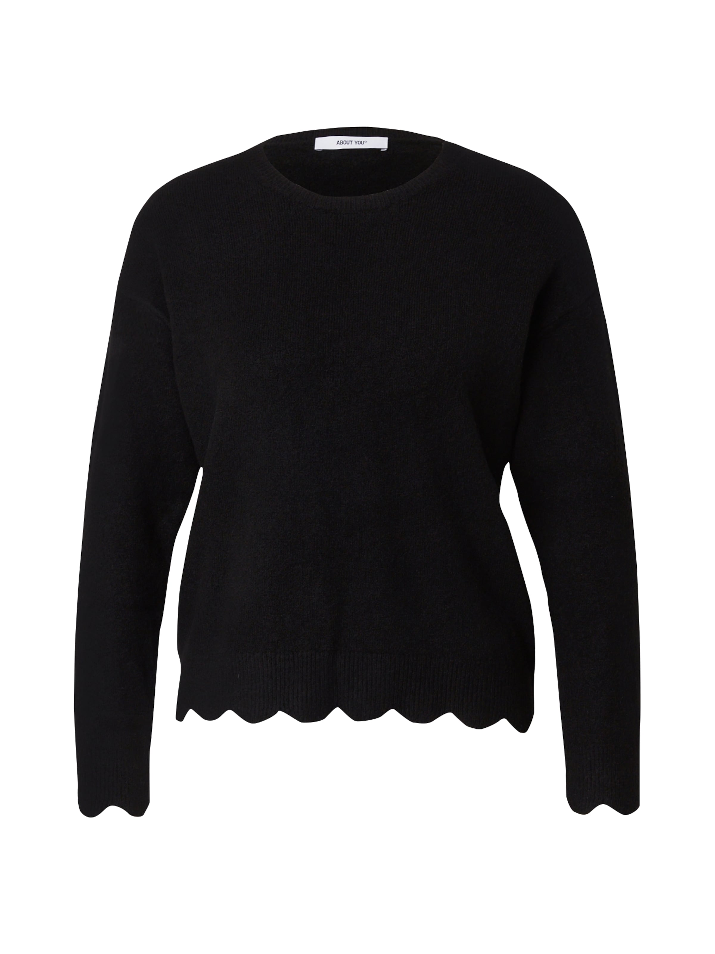 ABOUT YOU Kampsun 'Deborah', värv must: eest vaates