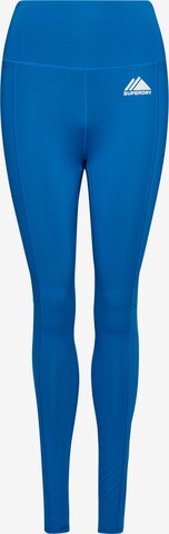 Skinny Pantalon de sport Superdry en bleu : devant