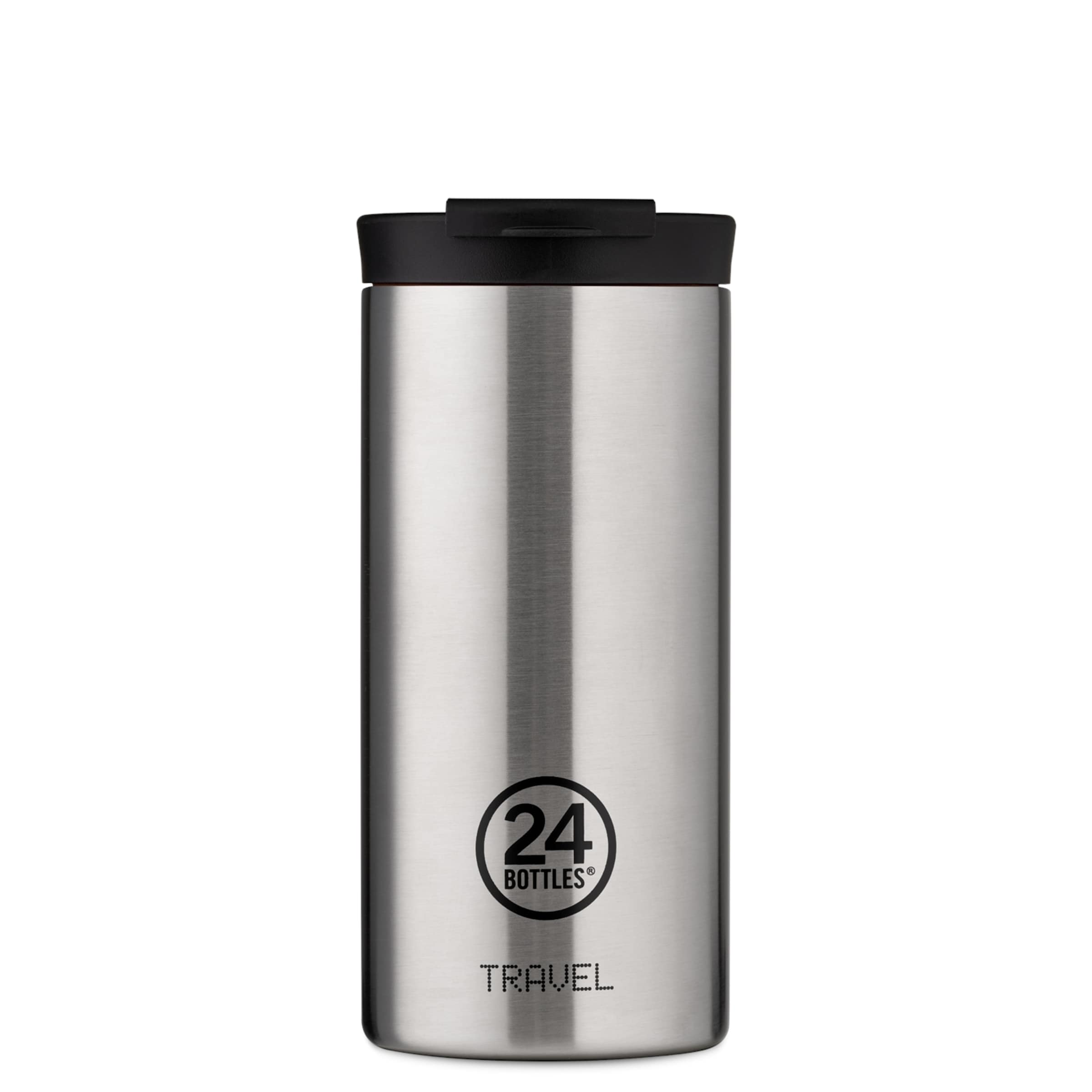 Récipient isotherme 'Travel Tumbler Basic' 24Bottles en argent : devant