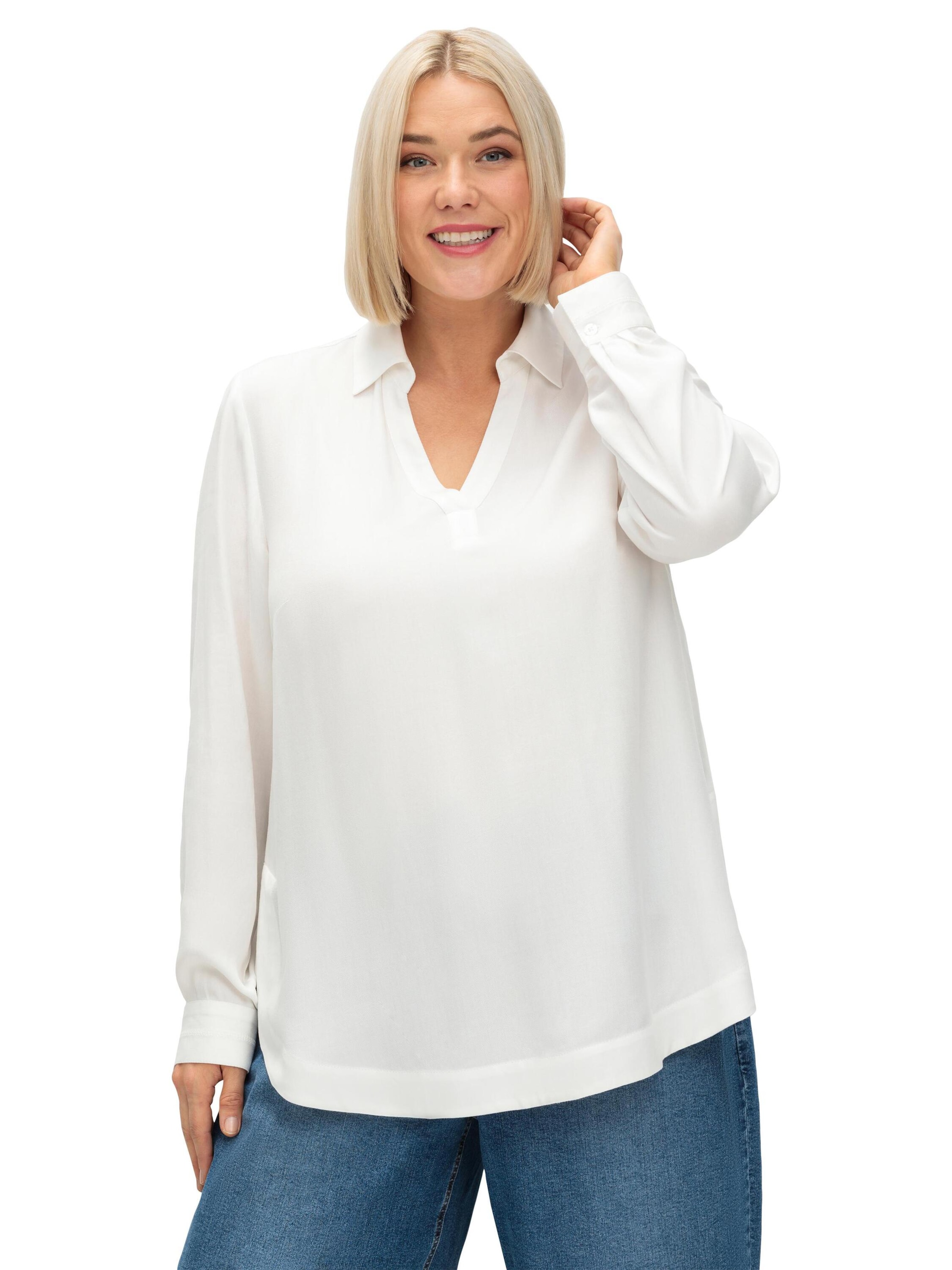 SHEEGO Блузка в Белый: спереди