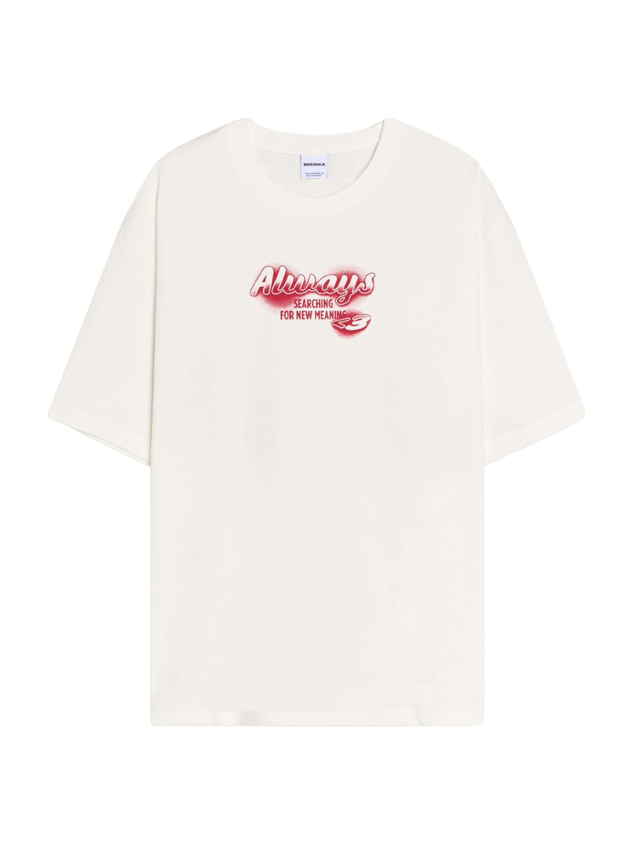 Bershka Tričko – bílá: přední strana
