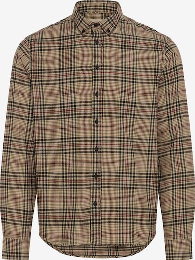 BLEND Košulja 'BHATLAN' u boja devine dlake (camel) / klasično crvena / crna, Pregled proizvoda