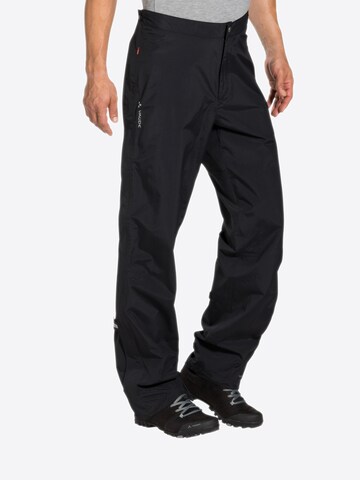 VAUDE Regular Outdoor Pants 'Yaras' in Black: front