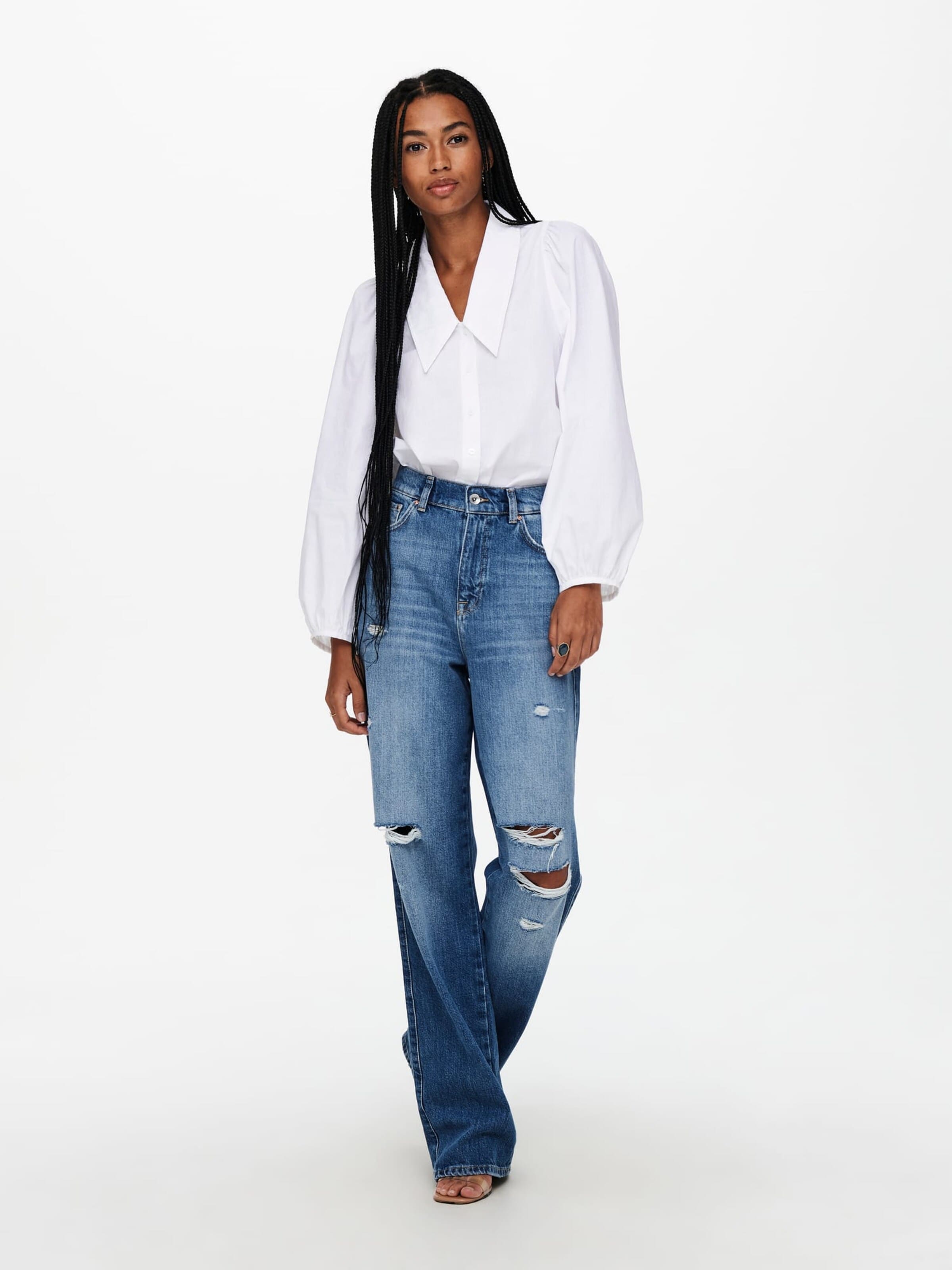 ONLY Baggy Jeans in Blauw: voorkant