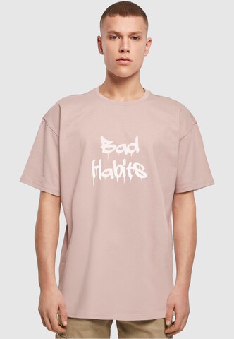 Merchcode Shirt 'Bad Habits' in Beige: voorkant