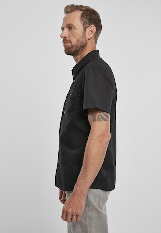 Brandit Regular fit Button Up Shirt 'Roadstar' in Black