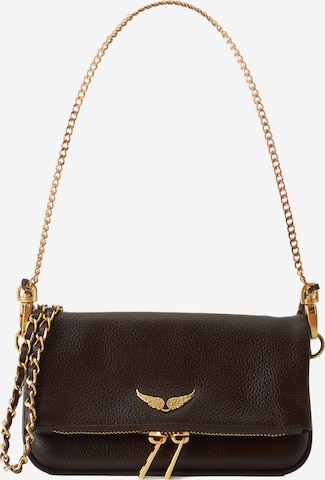 Zadig & Voltaire - Mala de ombro 'ROCK' em castanho: frente