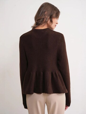 MixRay - Casaco de malha em castanho