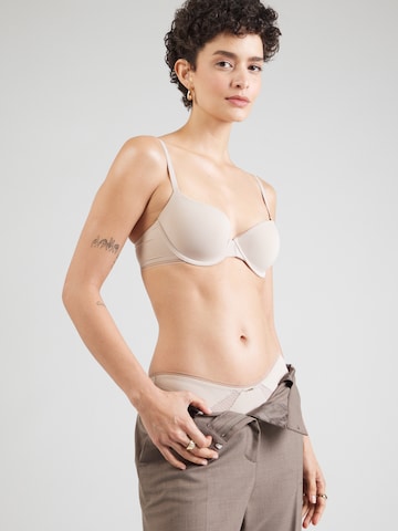 BOSS - Clásico Sujetador 'B.PURE' en beige: frente