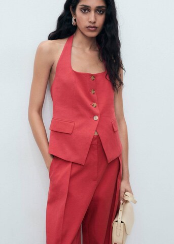 MANGO Baggy Pleated Pants 'Olivia' in Red