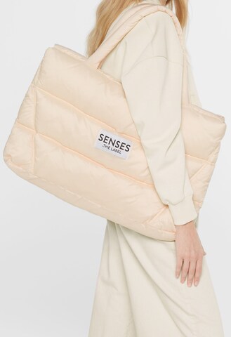 SENSES.THE LABEL Shopper in Beige: front