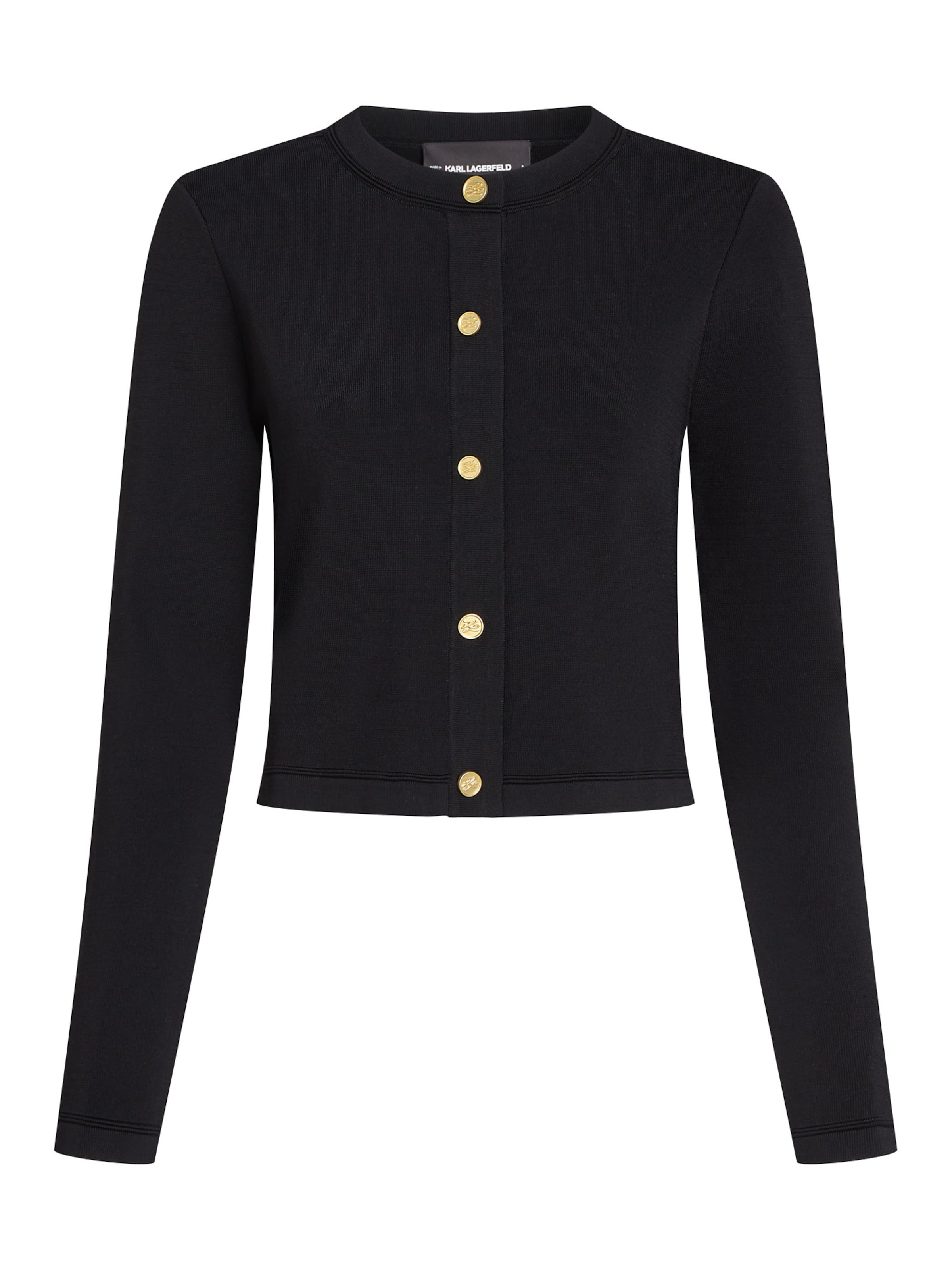 Karl Lagerfeld Pletena jopa | črna barva: sprednja stran