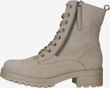 GABOR Lace-Up Ankle Boots in Beige