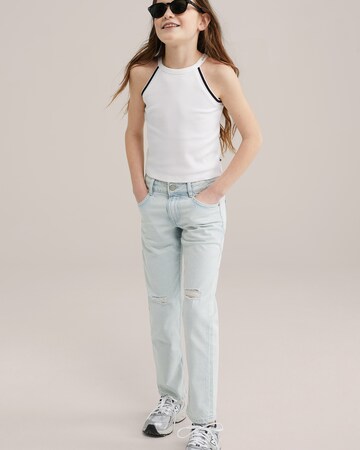 Top di WE Fashion in bianco